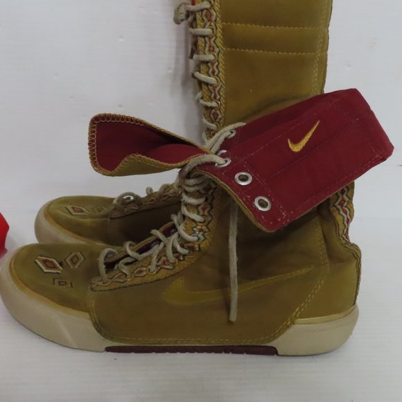 Womens RARE Nike Air Sabaku Japan Moc Toe High Top tribal fold over Sneaker sz 9 - Picture 14 of 14